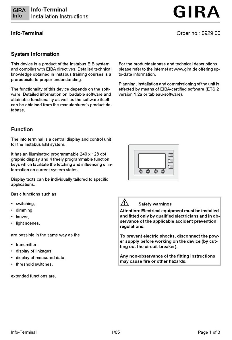 Gira Info-Terminal User manual