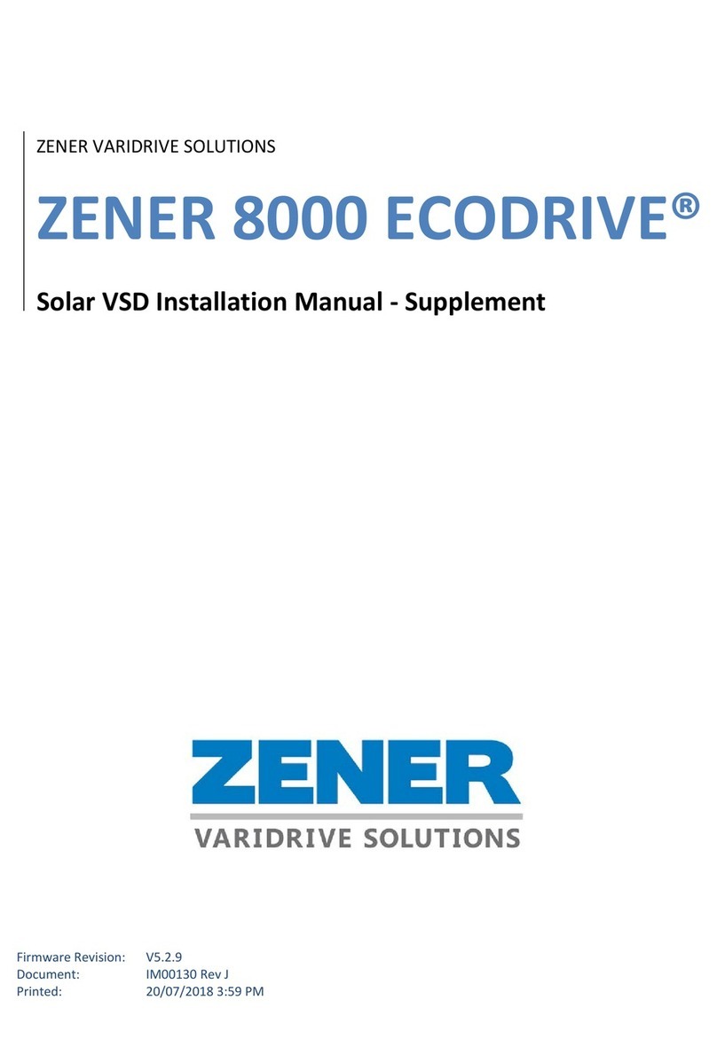 Zener ECODRIVE 8000 Installation manual supplement