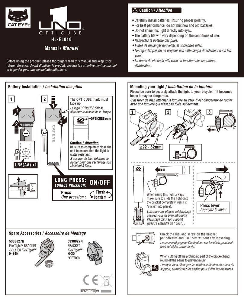 Cateye Opticube HL-EL010 User manual