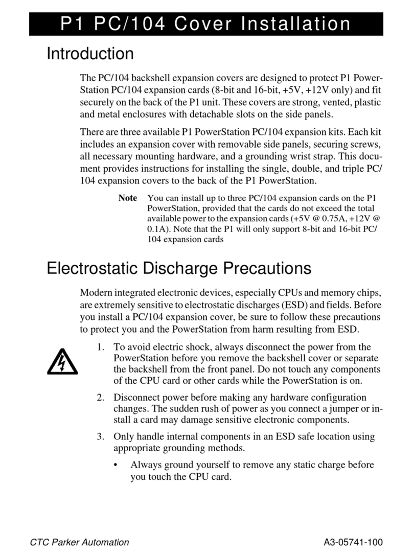 CTC Parker Automation PC/104 installation manual
