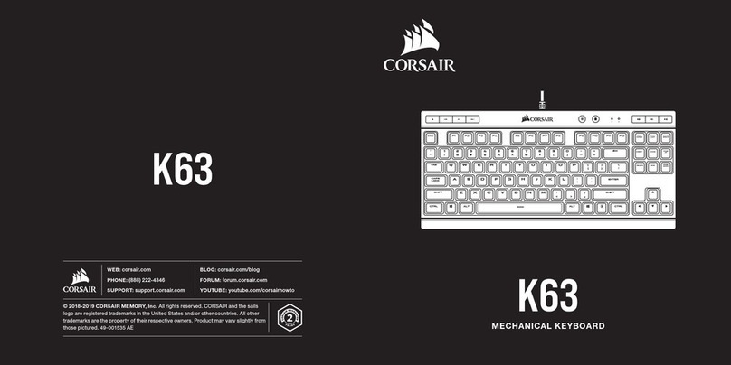 Corsair K63 User manual