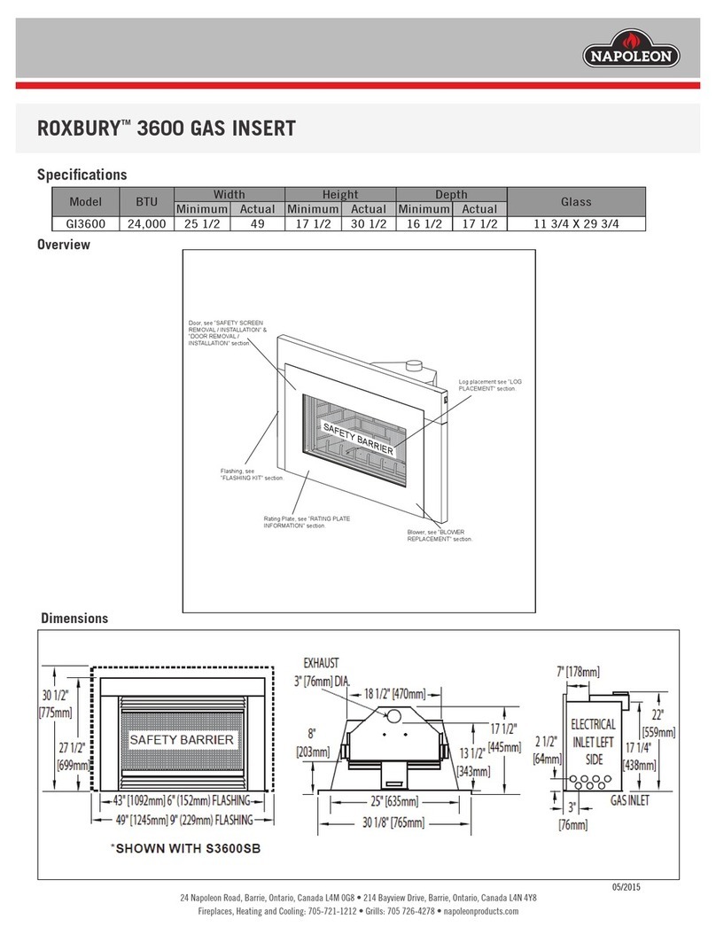 Napoleon ROXBURY GI3600 User manual
