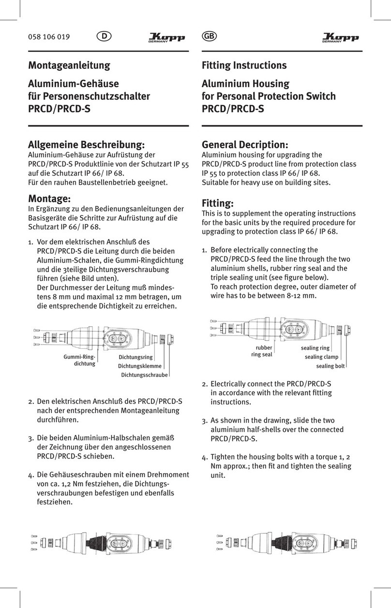 Kopp PRCD Fitting instructions