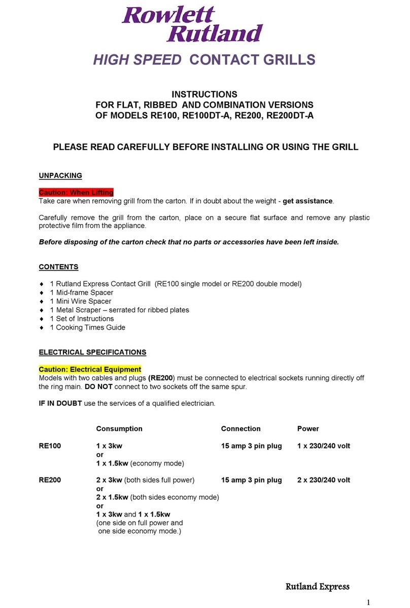 Rowlett Rutland RE100 instructions