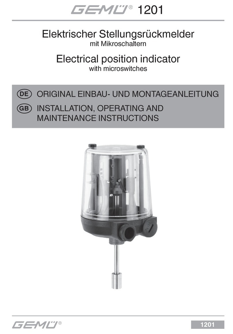 Gemu 1201 Installation, operating and maintenance guide