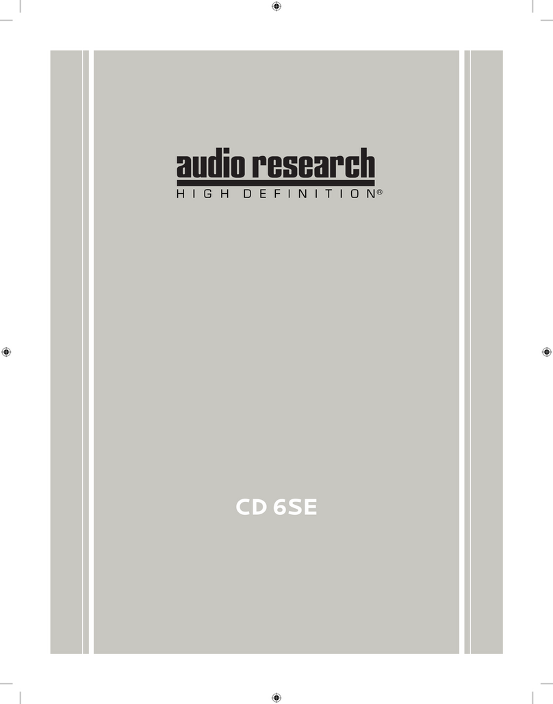 Audio Research CD 6SE manual