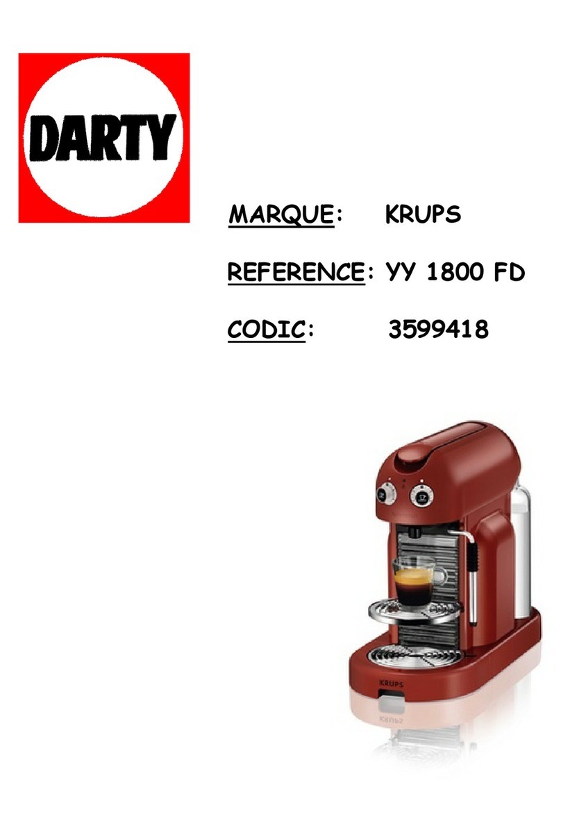 Krups Nespresso Maestria XN800 User manual