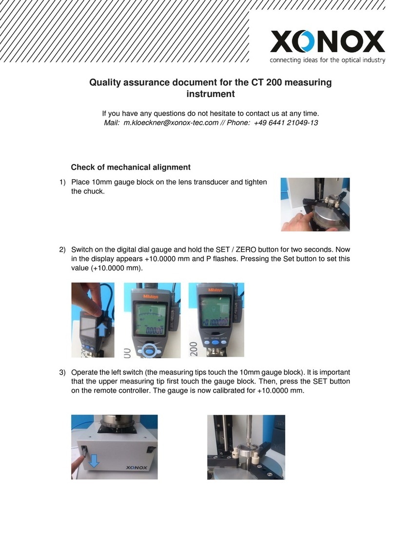 XONOX CT 200 Quality assurance document