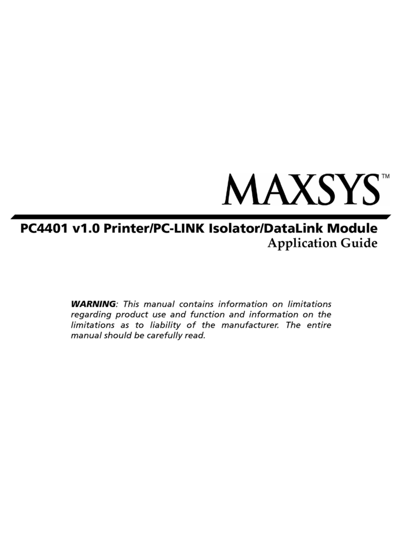 Maxsys PC4401 User guide