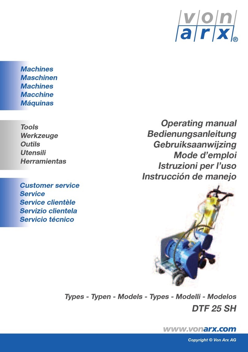 Von Arx DTF 25 SH operating manual