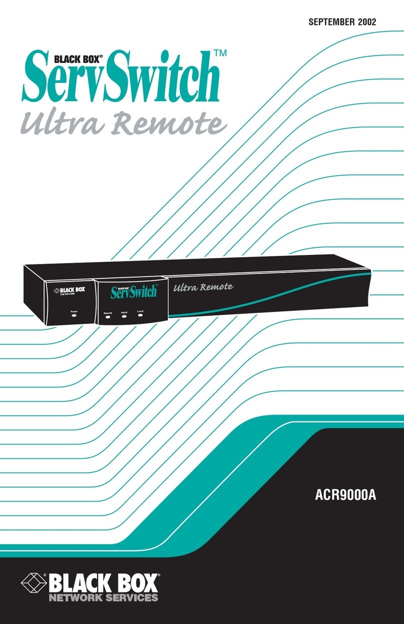 Black Box ServSwitch ACR9000A User manual Black Box ServSwitch ACR9000A User manual