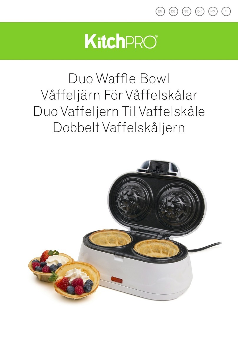 KitchPRO Duo Waffle Bowl quick start guide