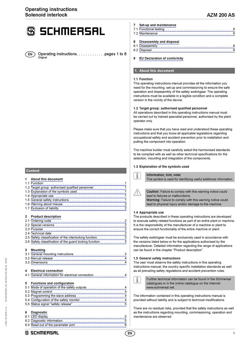 schmersal AZM 200 AS operating instructions