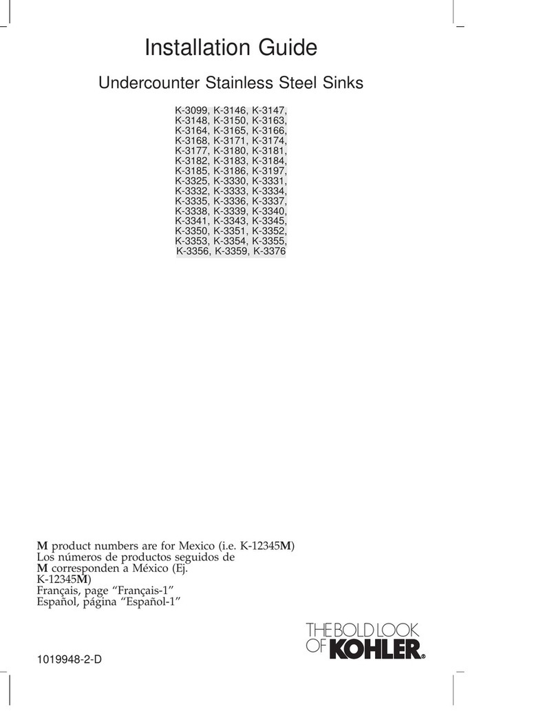Kohler K-3099 User manual