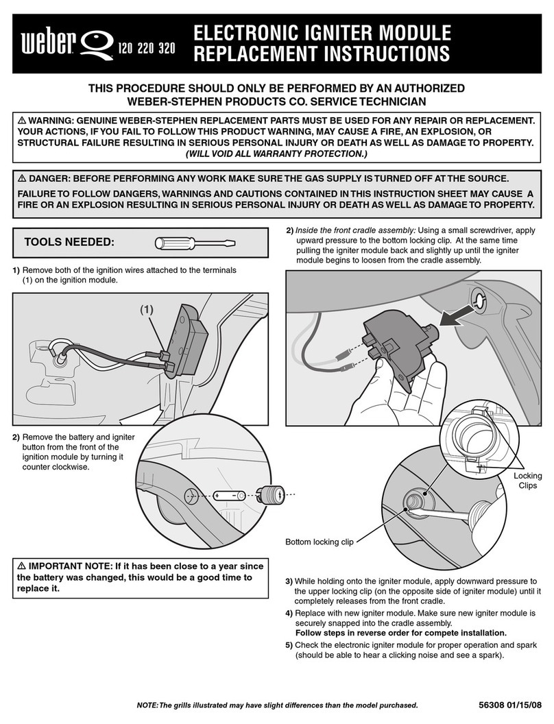 Weber Q 120 Replacement instructions
