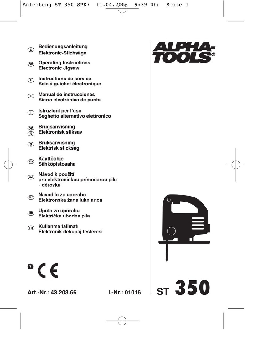 Alpha tools ST 350 User manual