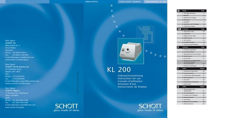 SCHOTT KL 200 Instructions for use