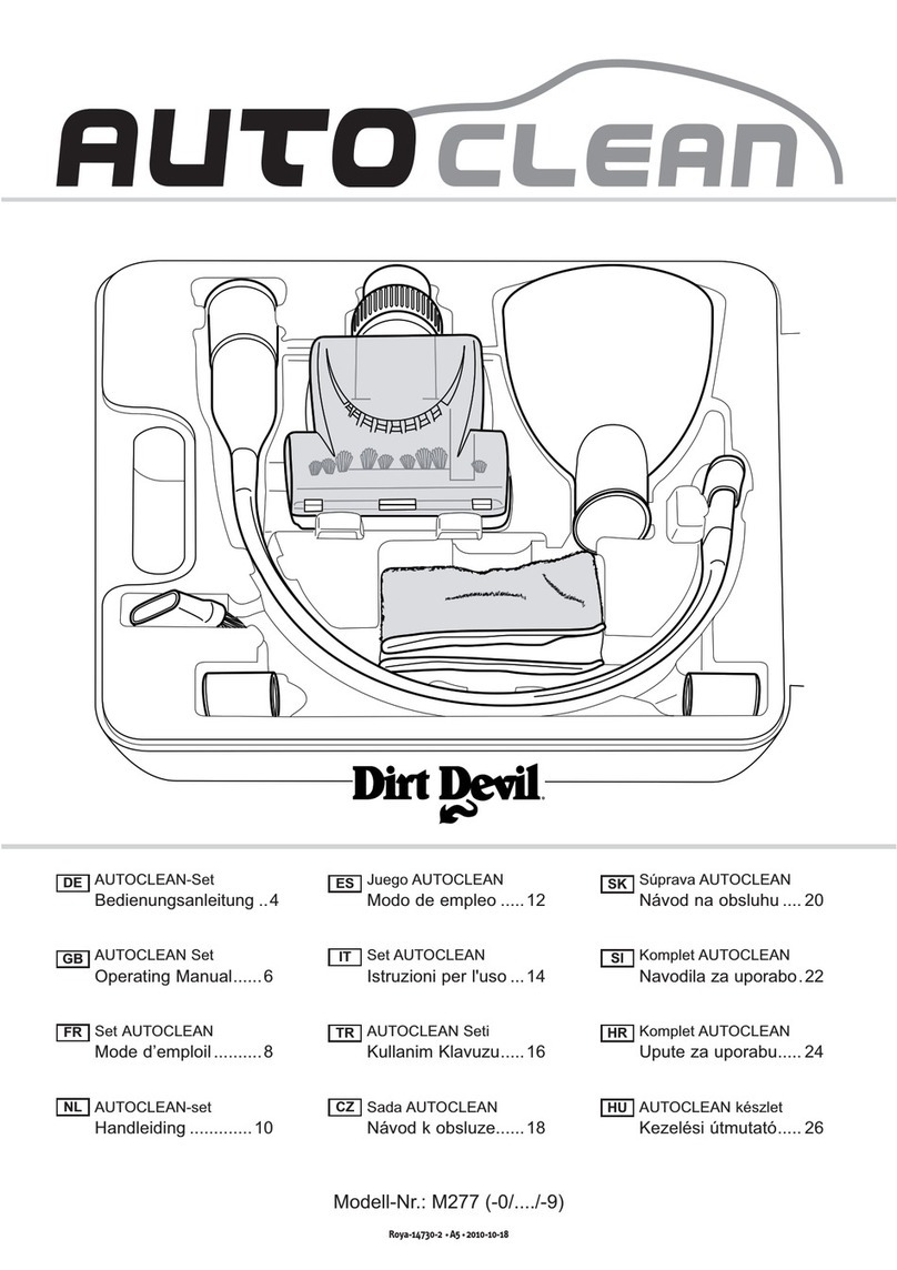 Dirt Devil Auto Clean M277 operating manual