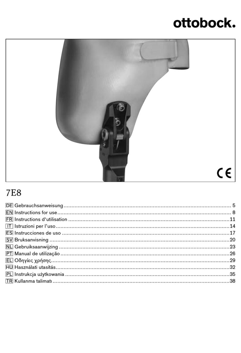 Otto Bock 7E8 User manual Otto Bock 7E8 User manual