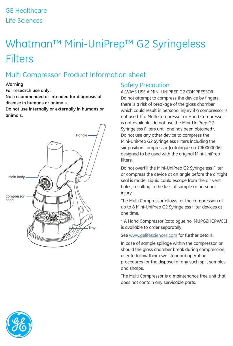GE Whatman Mini-UniPrep G2 User manual