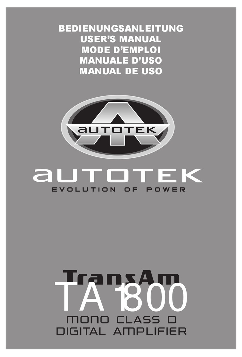 Autotek TransAm TA 1800 user manual