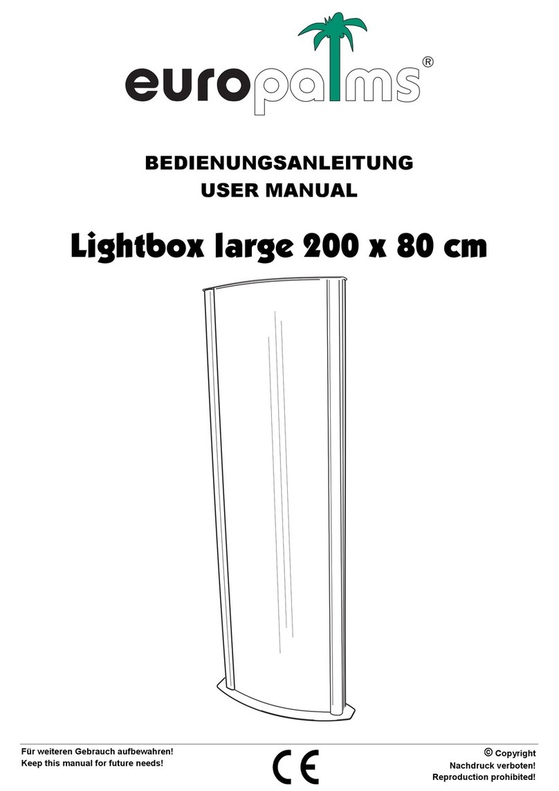 Europalms Lightbox large 200 x 80 cm user manual