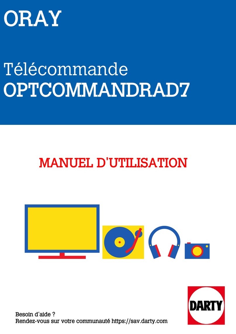 Oray OPTCOMMANDRAD7 Quick start manual