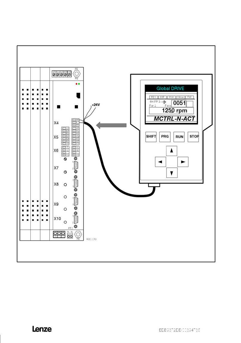 Lenze 9372BB Mounting instructions