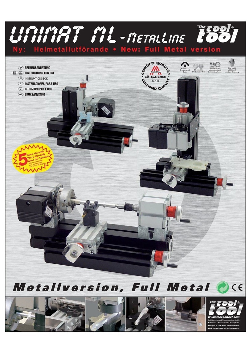 The Cool Tool Unimat ML MetalLine Instructions for use