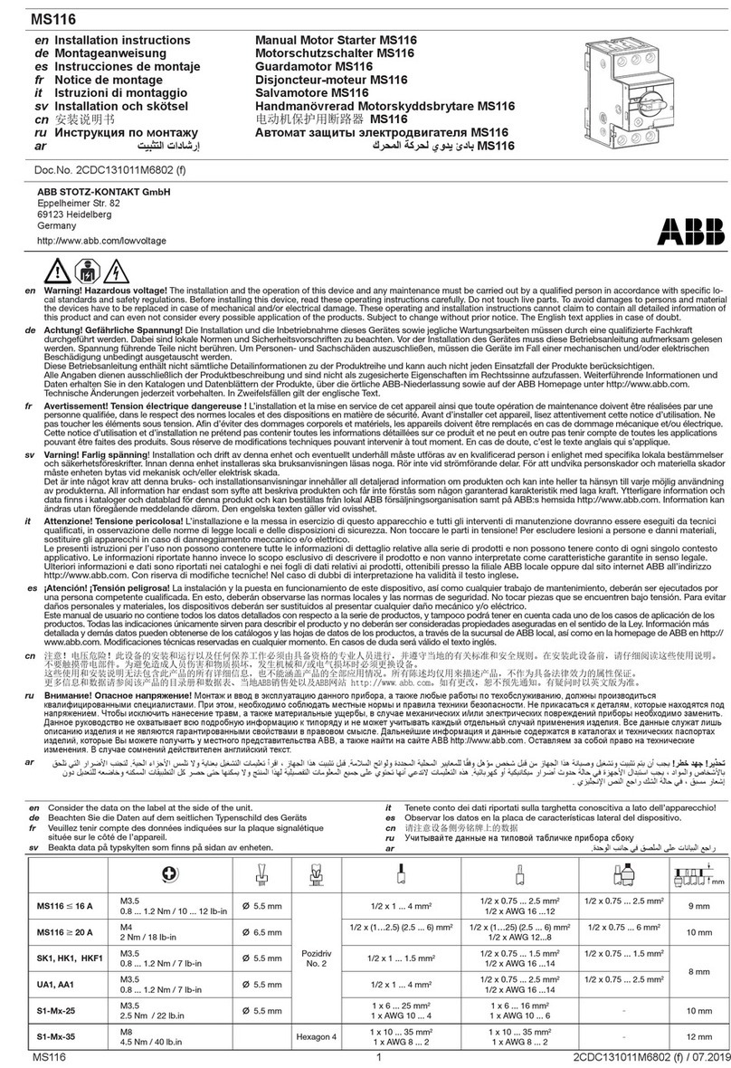 ABB MS116 User manual