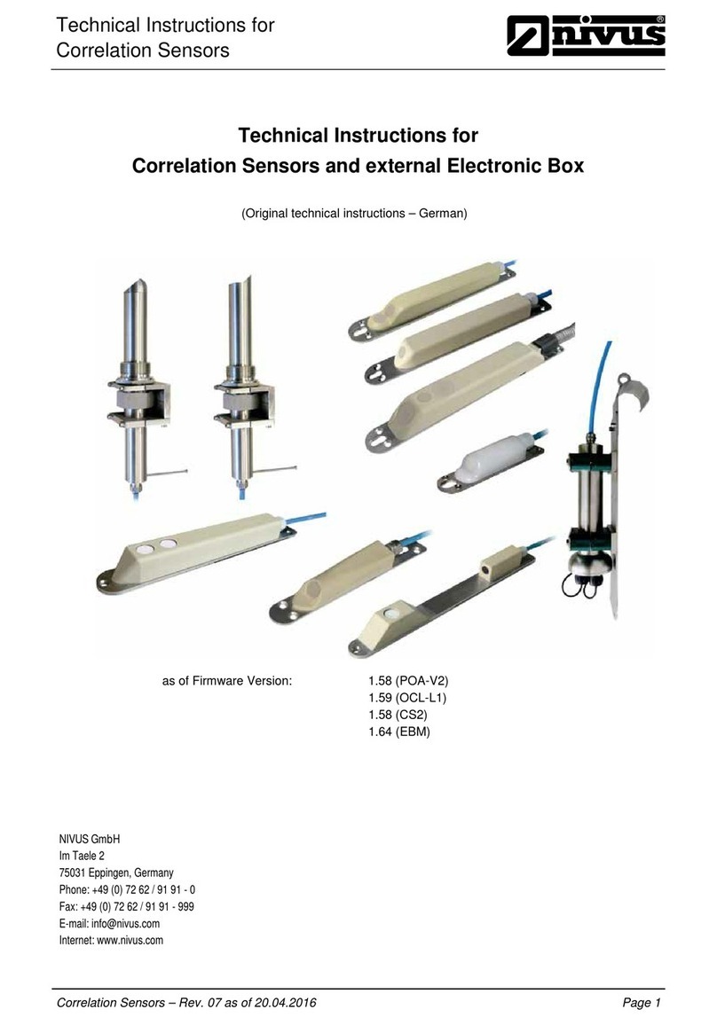 Nivus CSM Series Owner's manual