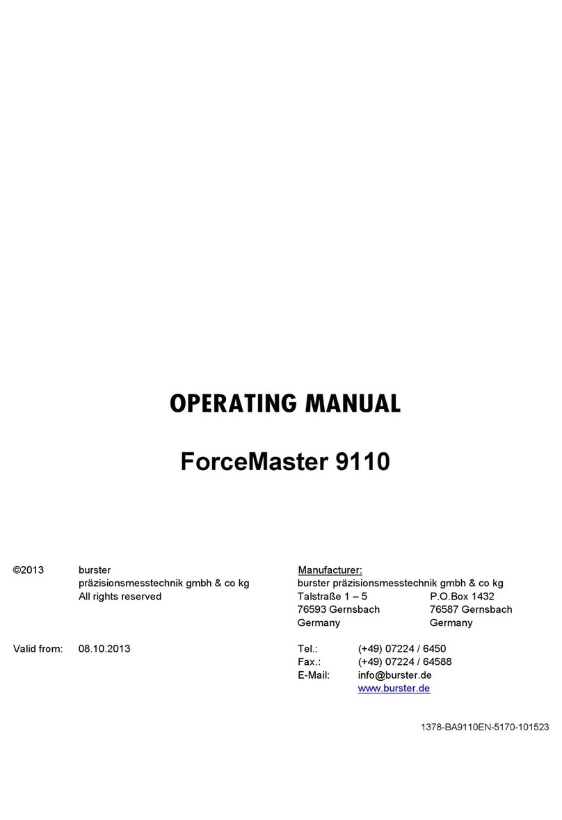 Burster ForceMaster 9110 operating manual