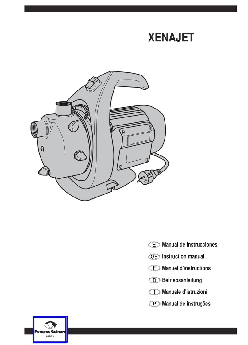 Pompes Guinard Loisirs XENAJET instruction manual