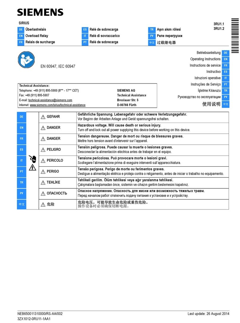 Siemens SIRIUS 3RU1.1 User manual