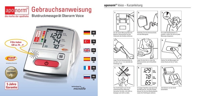 Microlife aponorm User manual