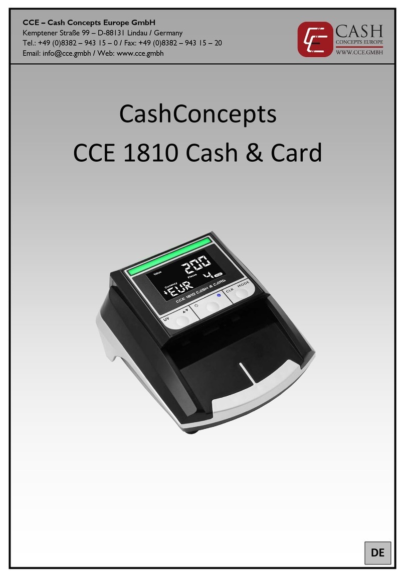 CashConcepts CCE 1810 Cash & Card manual