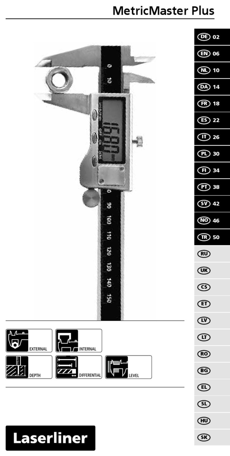 LaserLiner MetricMaster Plus operating instructions