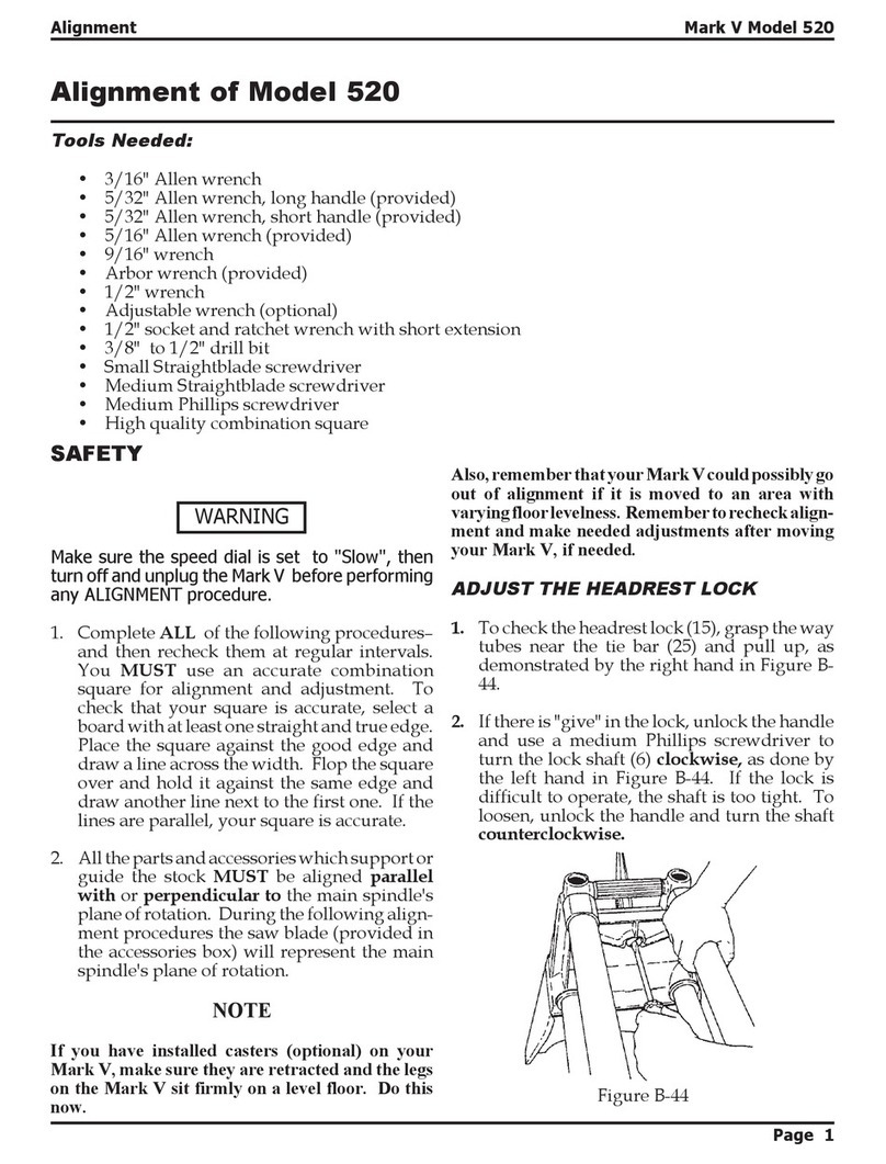 Shopsmith Mark V 520 manual
