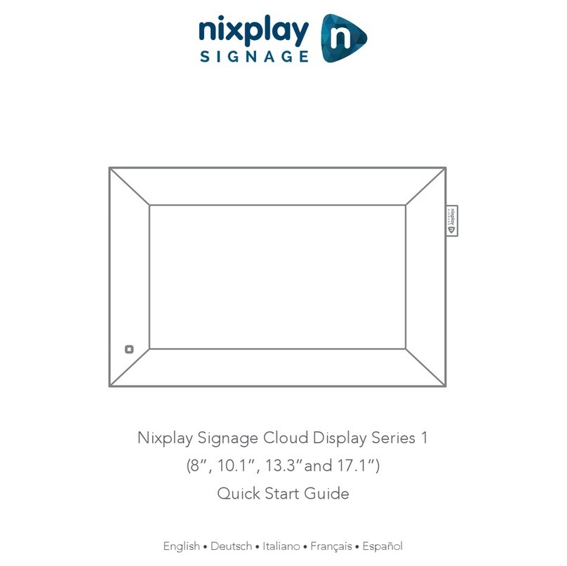 Nixplay Signage 1 Series quick start guide