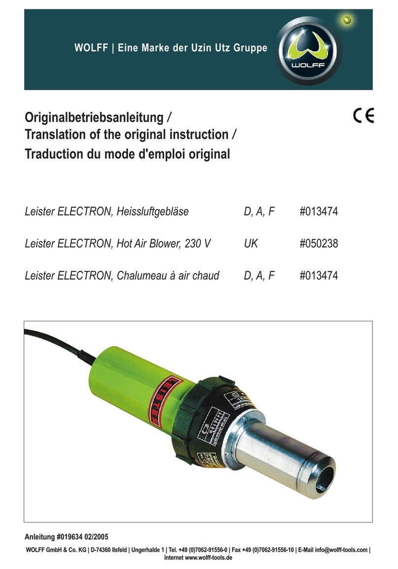 WOLFF Leister ELECTRON Translation of the original instruction