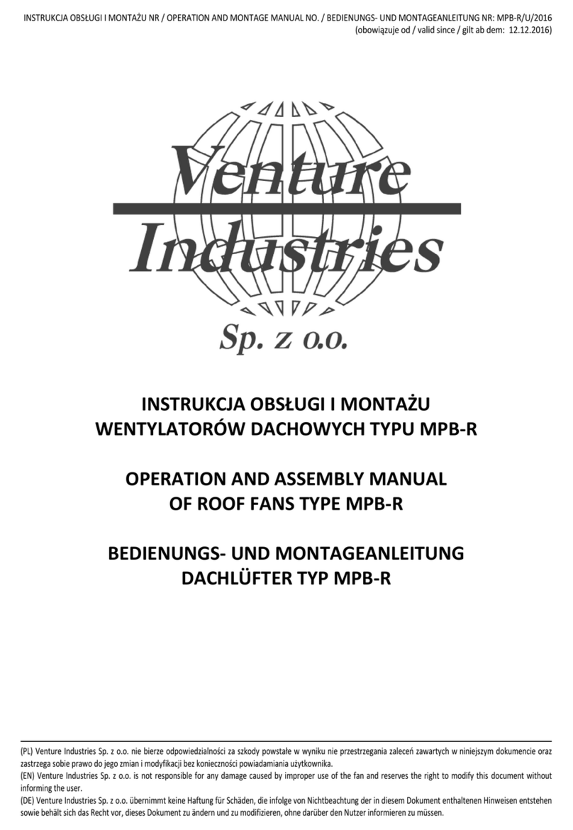 Venture Industries MPB-R Series User manual