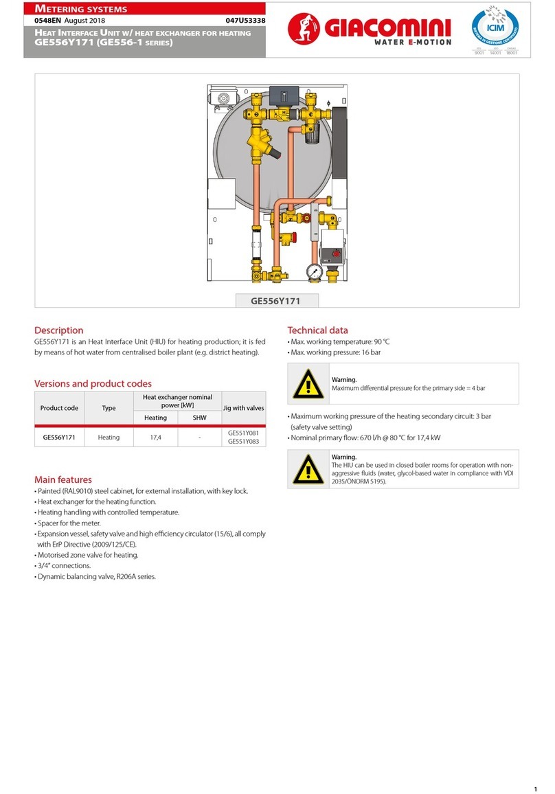 Giacomini GE556Y171 User manual Giacomini GE556Y171 User manual