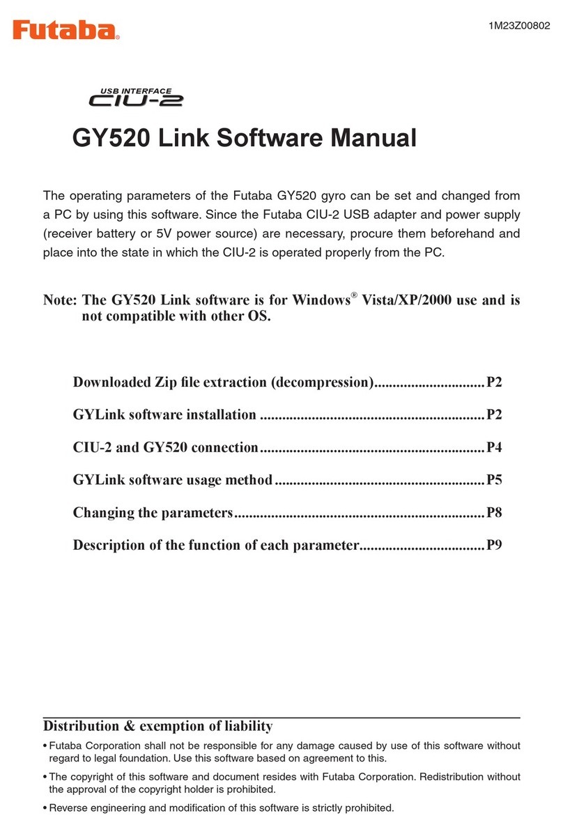 FUTABA GY520 Software manual
