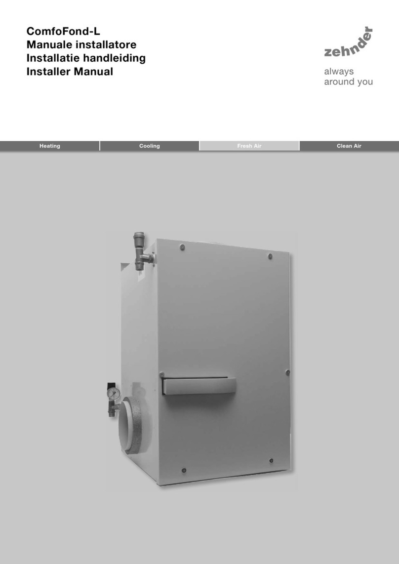 Zehnder Rittling ComfoFond-L Series Installer manual Zehnder Rittling ComfoFond-L Series Installer manual