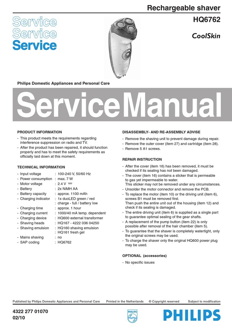 Philips CoolSkin HQ6762 User manual