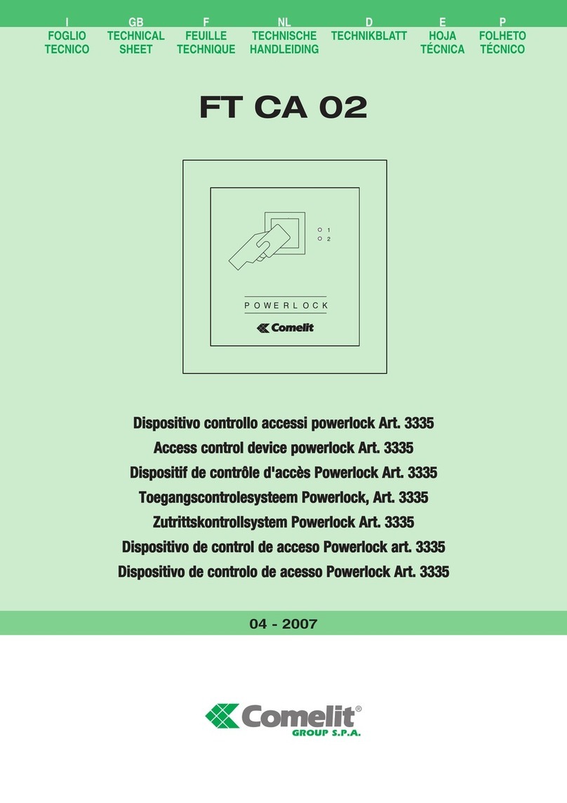 Comelit 3335 Technical sheet