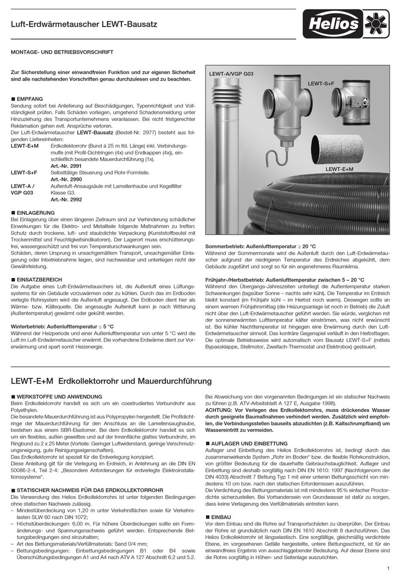 Helios LEWT Series Installation and operating instructions Helios LEWT Series Installation and operating instructions