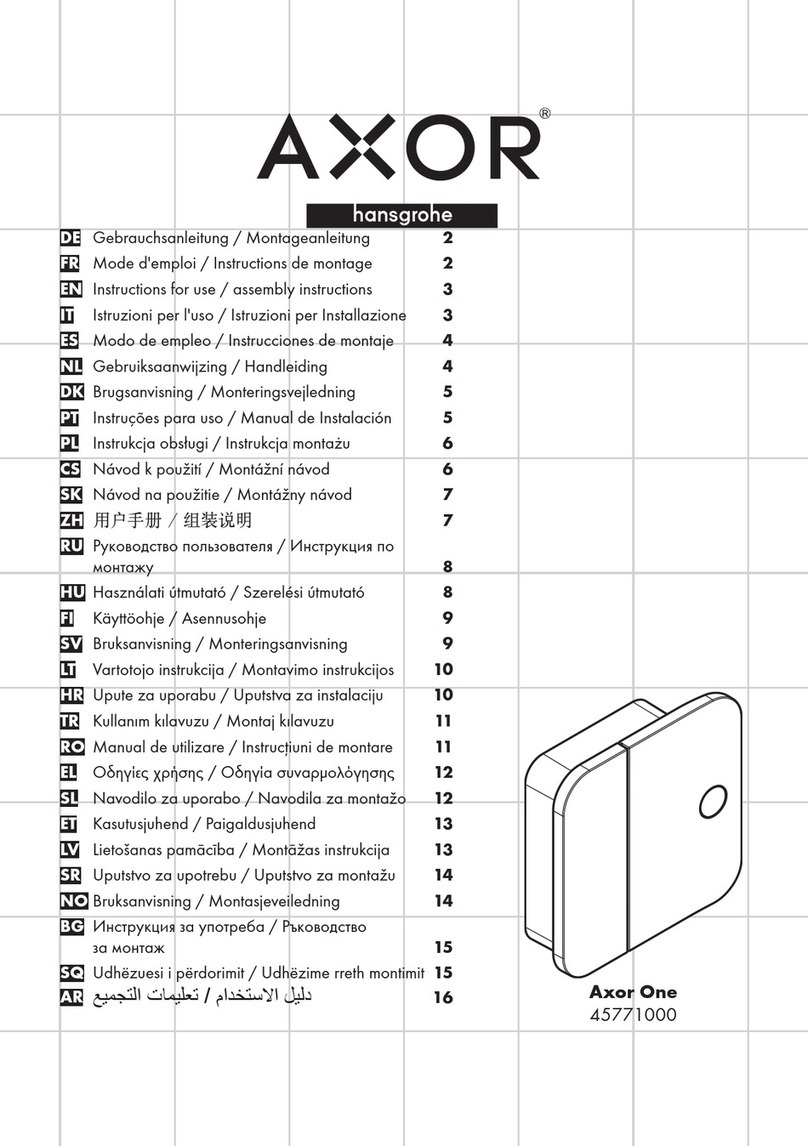 Hans Grohe AXOR One 45771000 Instructions for use/assembly instructions