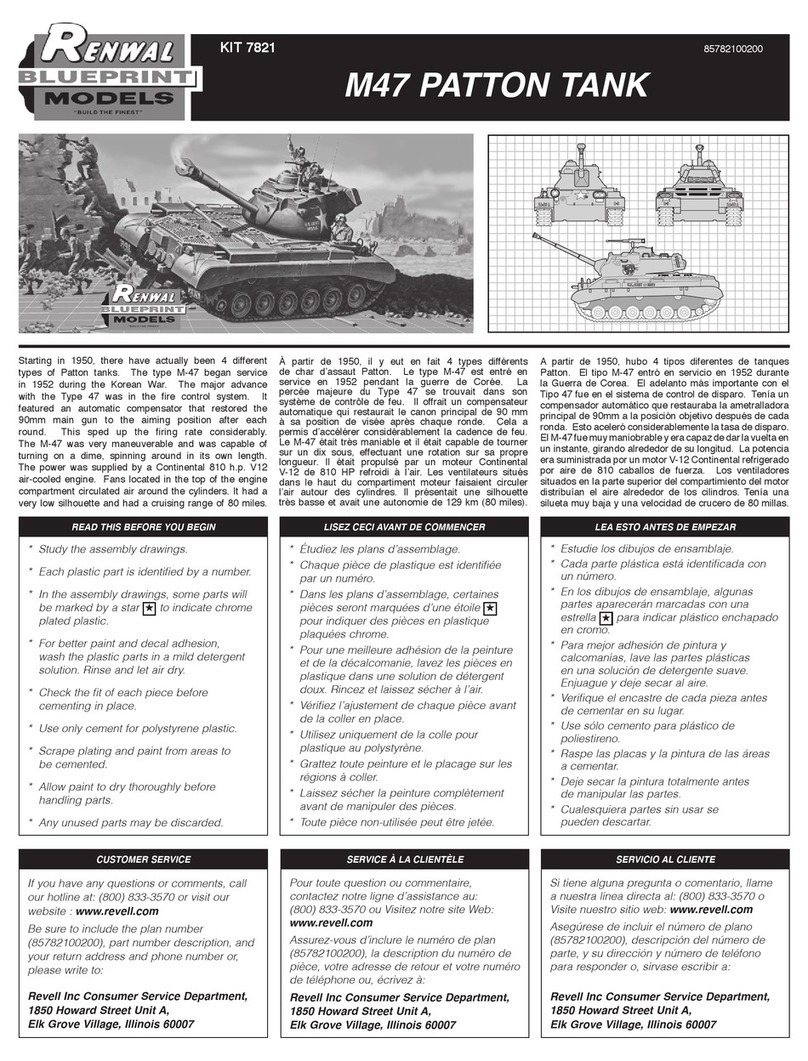 Renwal Blueprint Models 7821 manual Renwal Blueprint Models 7821 manual