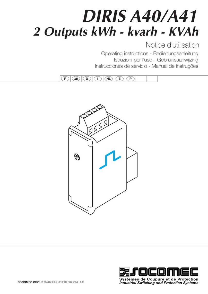 socomec DIRIS A40 operating instructions